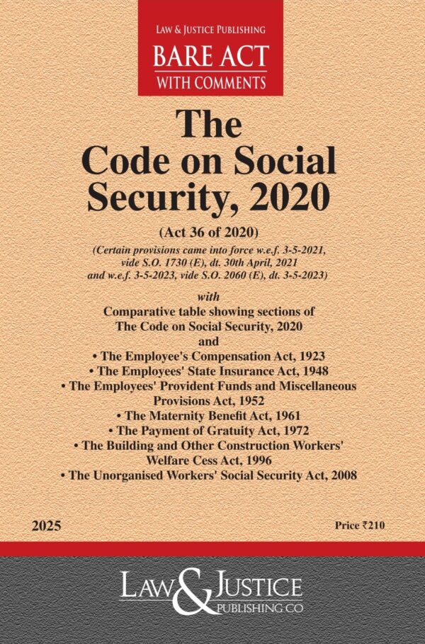 Law & Justice's The Code on Social Security, 2020 Bare Act