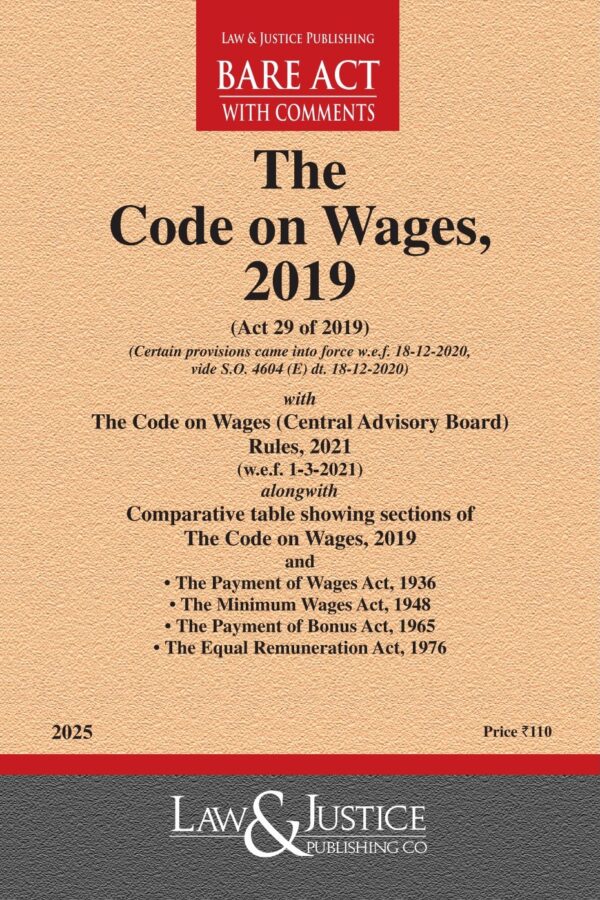 Law & Justice's The Code on Wages, 2019 Bare Act