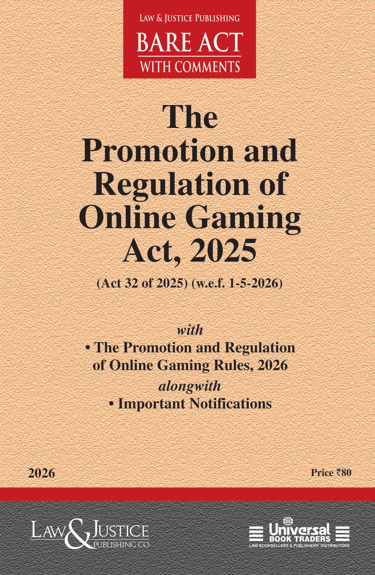 Law & Justice's The Promotion and Regulation of Online Gaming Act, 2025 Bare Act