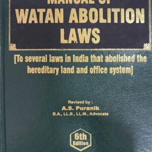 CTJ's Manual of Watan Abolition Laws by A. B. Puranik