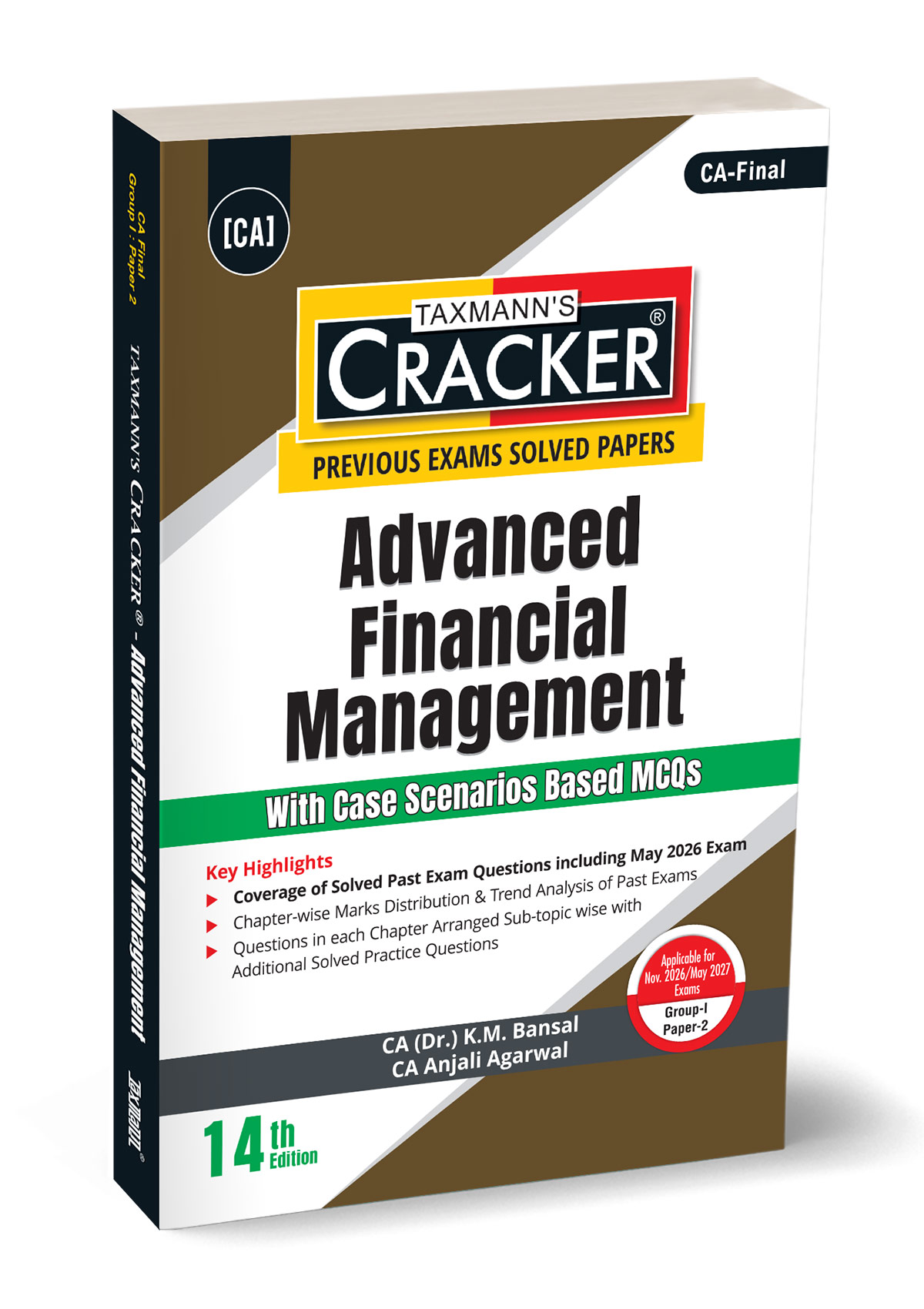 Taxmann’s Advanced Financial Management (AFM) Cracker for CA Final Group I Paper 2 November 2026 Exams