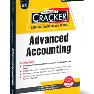 Taxmann’s Advanced Accounting (Accounts) Cracker for CA Inter Group I Paper 1 Jan./May 2026 Exams