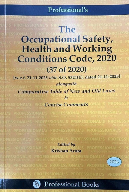 Professional's The Occupational Safety, Health and Working Conditions Code, 2020 Bare Act
