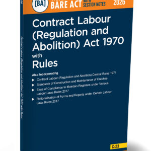 Taxmann's Contract Labour (Regulation and Abolition) Act 1970 with Rules Bare Act 2026