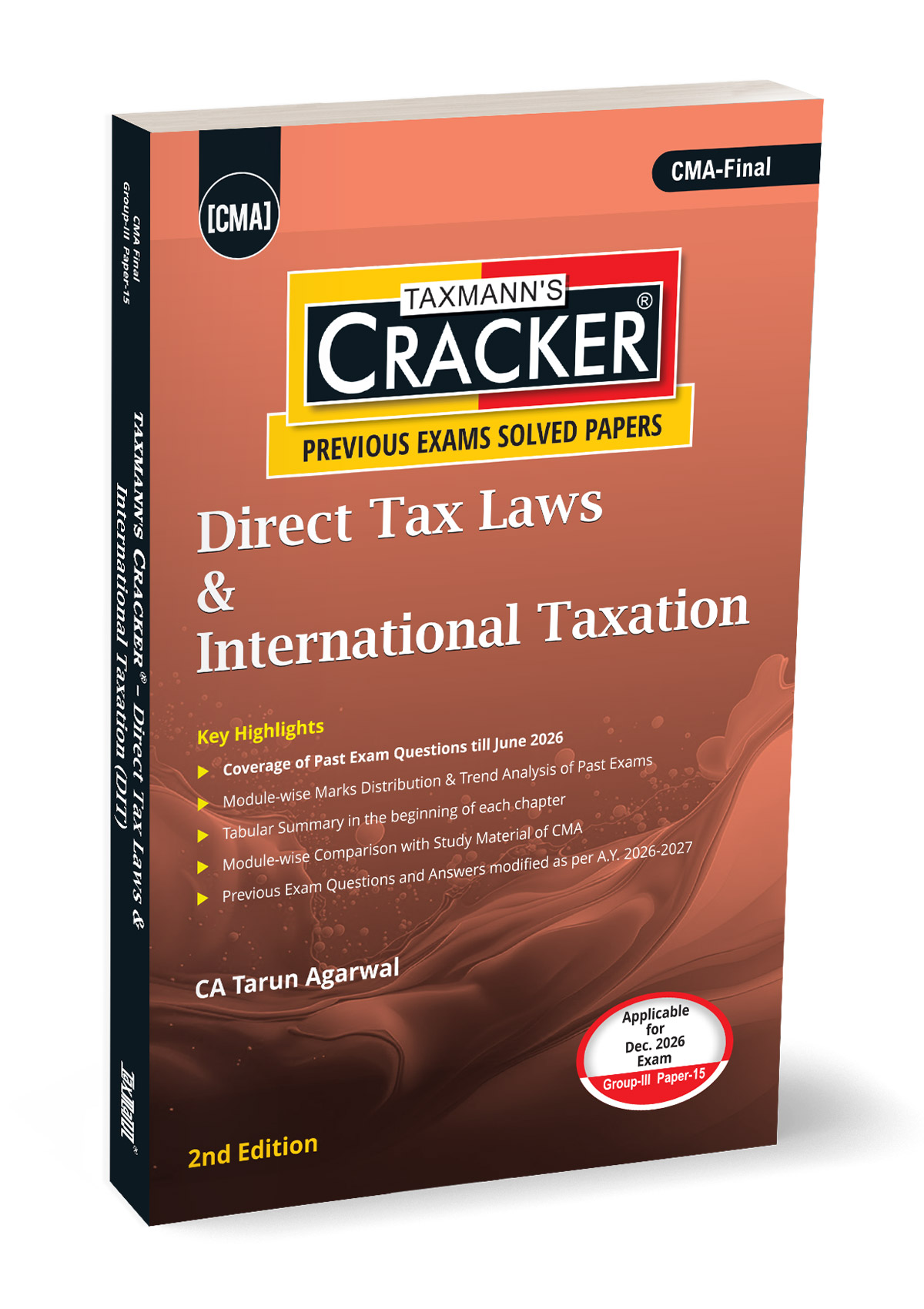 Taxmann’s Direct Tax Laws and International Taxation (DIT) Cracker for CMA Final Group III Paper 15 Dec. 2026 Exam