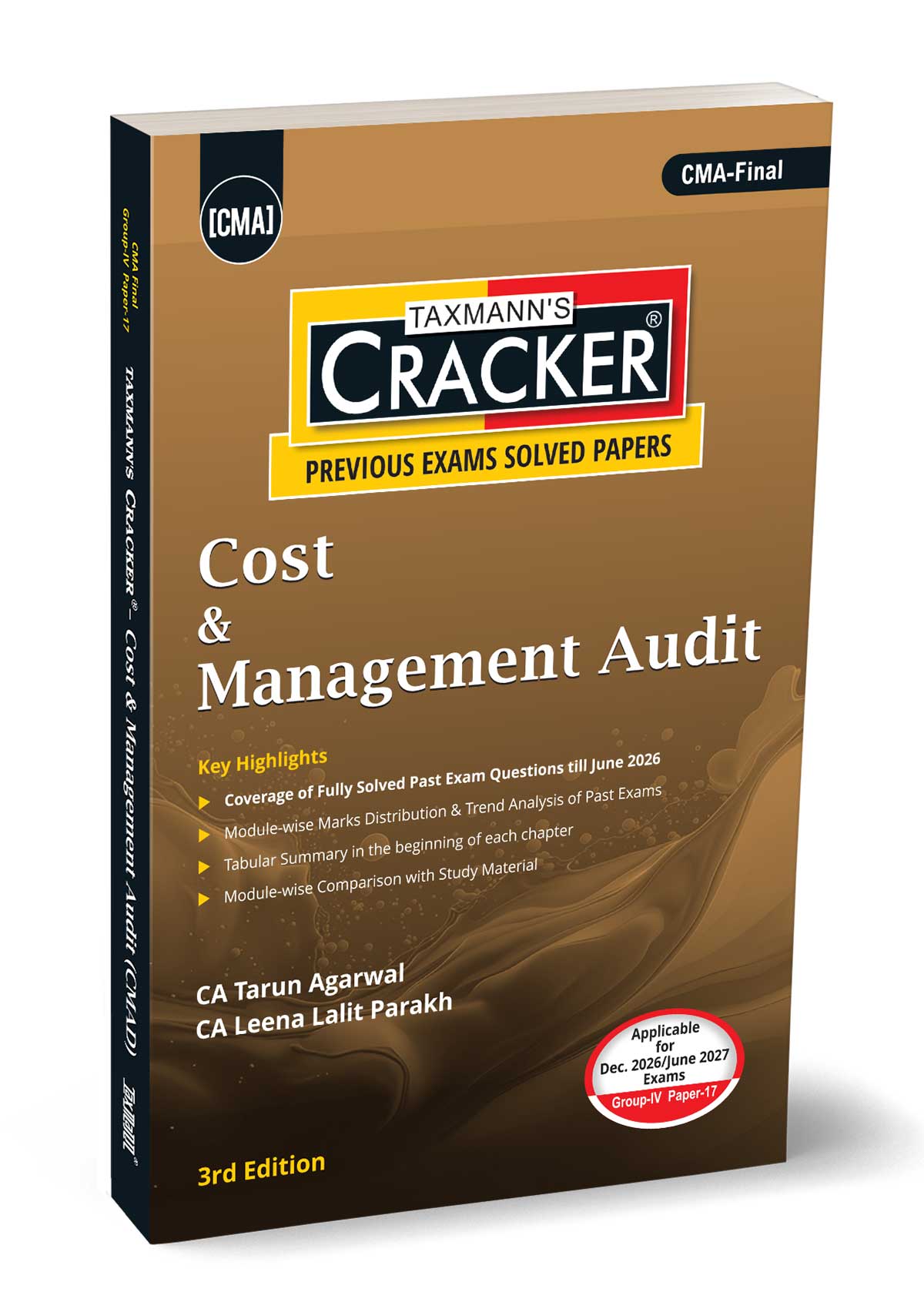 Taxmann’s Cost & Management Audit (CMAD) Cracker for CMA Final Group IV Paper 17 Dec. 2026 Exam