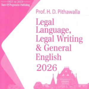 Jhabvala Notes on Legal Language Legal Writing and General English [Edn. 2026]