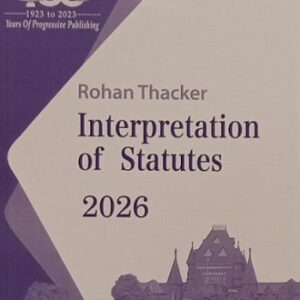 Jhabvala Notes on Interpretation of Statutes [IOS] [Edn. 2026]