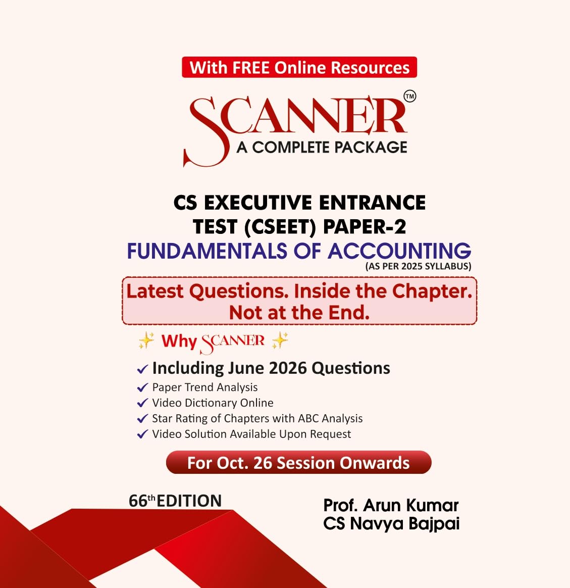 Shuchita Prakashan's Fundamentals of Accounting Scanner for CSEET Paper 2 October 2026 Exam
