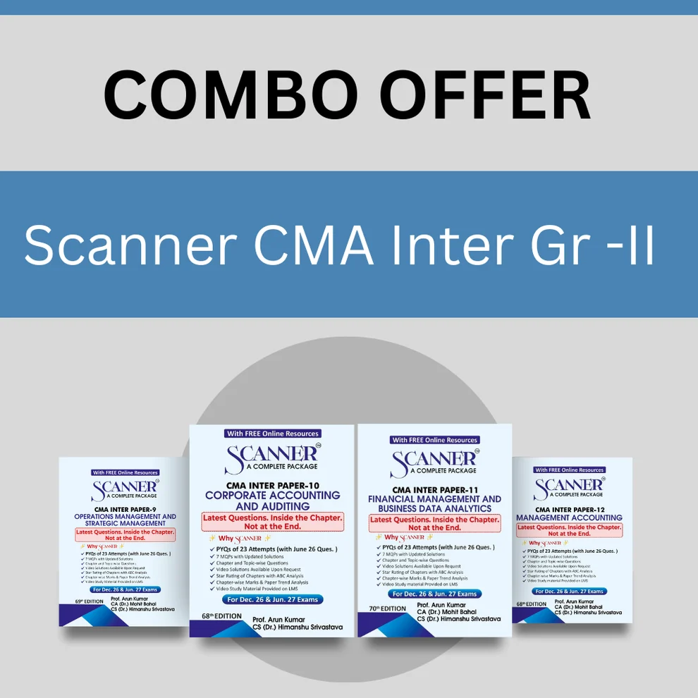 Shuchita Prakashan's CMA Inter Group 2 Scanner Combo For December 2026