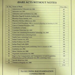 Professional Book’s All India Bar Examination [AIBE] Bare Acts 2026 [Set of 23 Books] | Free Shipping
