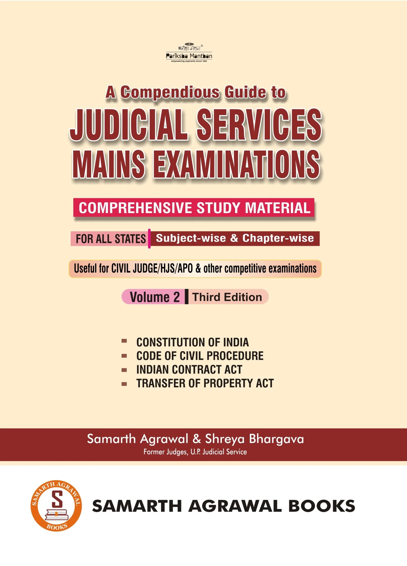 Samarth Agrawal's A Compendious Guide to Judicial Services Mains Examinations Vol. 2 | JMFC