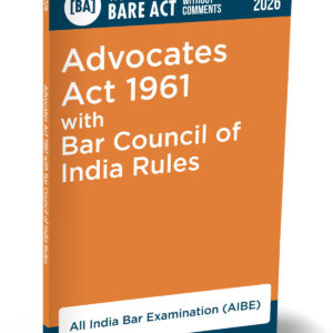 Taxmann's Advocates Act 1961 with Bar Council of India Rules Bare Act for AIBE 2026