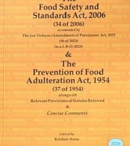Professional's The Food Safety and Standards Act, 2006 Bare Act 2026 (FSS)