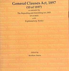 Professional's The General Clauses Act 1897 Bare Act 2026
