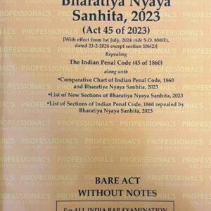 Professional's The Bharatiya Nyaya Sanhita, 2023 [BNS] Bare Act 2026 | Useful for AIBE