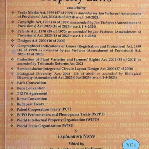 Professional's Intellectual Property Laws Bare Act 2026 [IPR]
