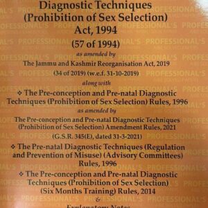 Professional’s The Pre-conception & Pre-natal Diagnostic Techniques (Prohibition of Sex Selection) Act, 1994 | PCPNDT Bare Act 2026