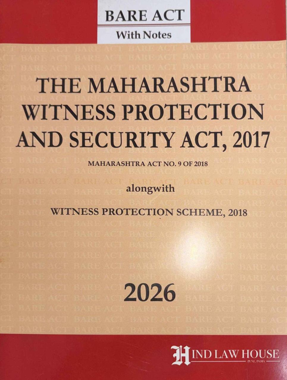 Hind's The Maharashtra Witness Protection and Security Act, 2017 Bare Act 2026